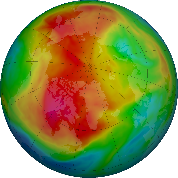 Arctic ozone map for 18 February 2023